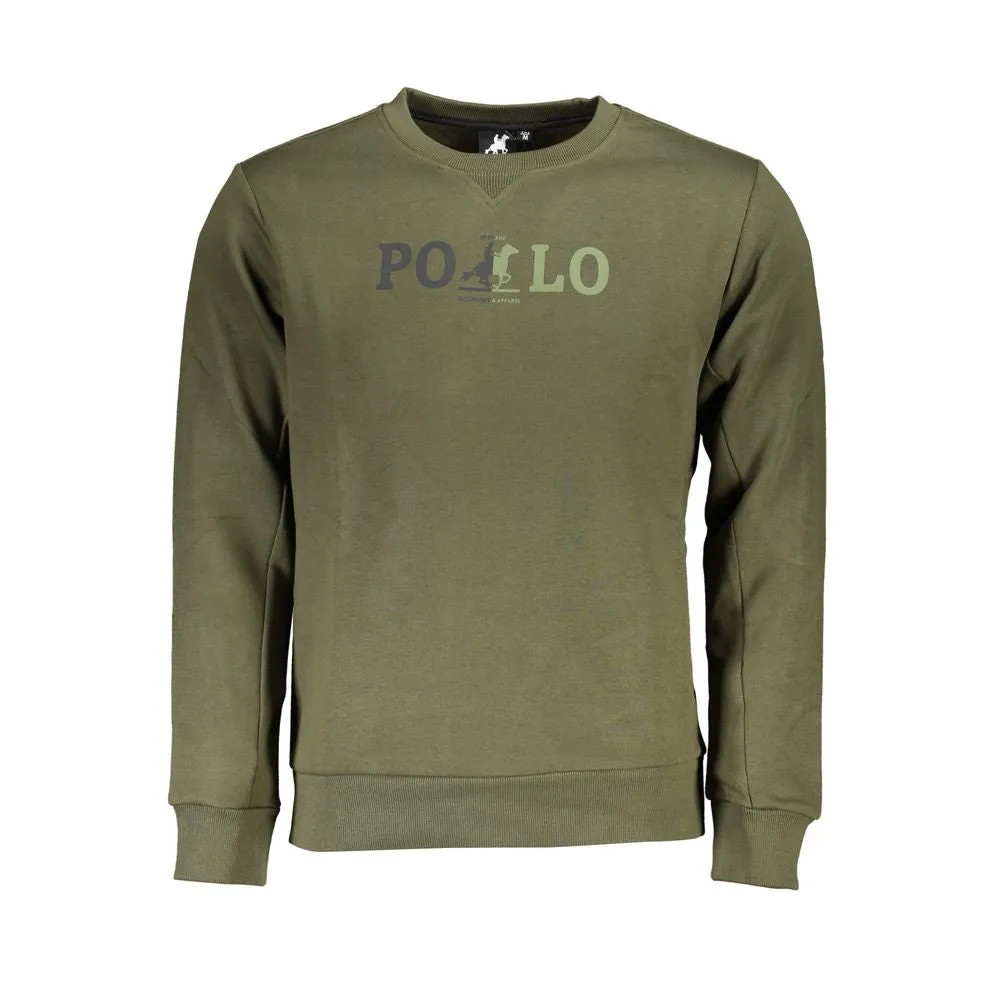 Elegant Green Crew Neck Sweatshirt sold by Louxly