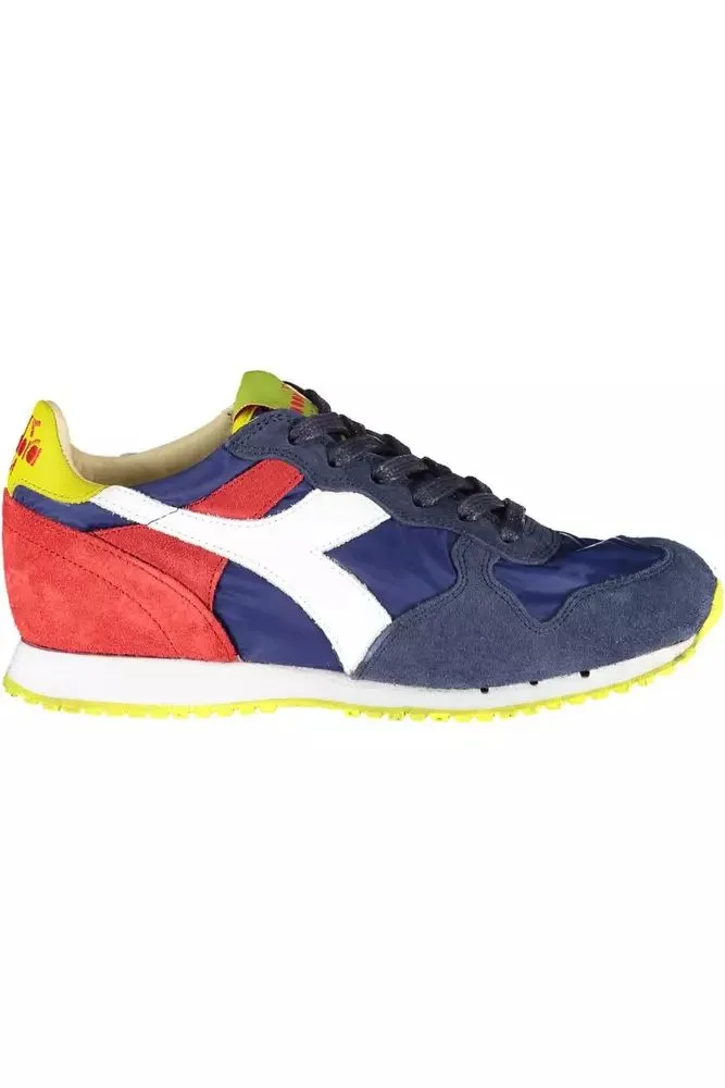 Blue Leather Women Sneaker sold by Louxly