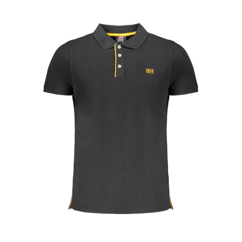 Black Cotton Polo Shirt sold by Louxly