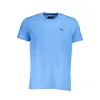 Light Blue Cotton Men T-Shirt sold by Louxly