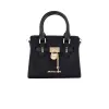 Hamilton XS Small Black Grained Leather Satchel Crossbody Bag Purse sold by Louxly