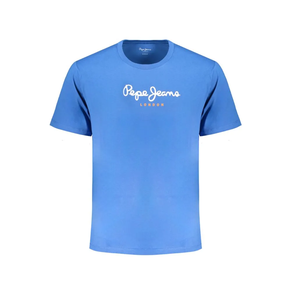 Blue Cotton T-Shirt sold by Louxly