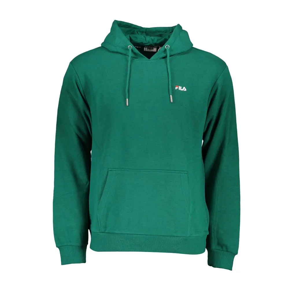 Chic Green Cotton Blend Hooded Sweatshirt sold by Louxly