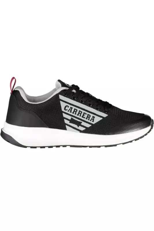 Sleek Black Sneakers with Contrasting Accents sold by Louxly
