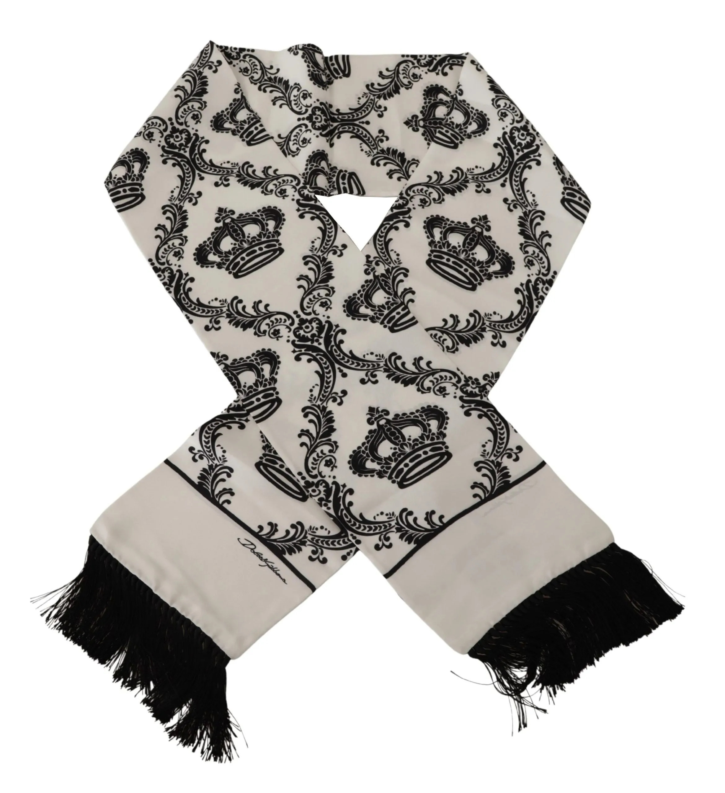 Royal Crown Printed Silk Men's Scarf sold by Louxly product image thumbnail 3
