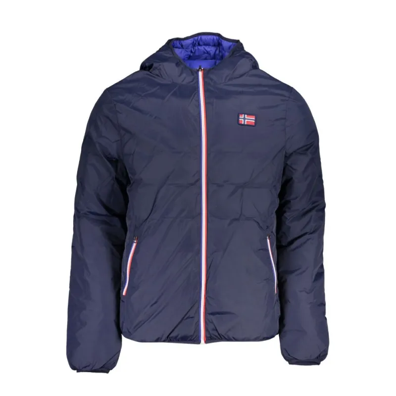 Blue Polyamide Jacket sold by Louxly
