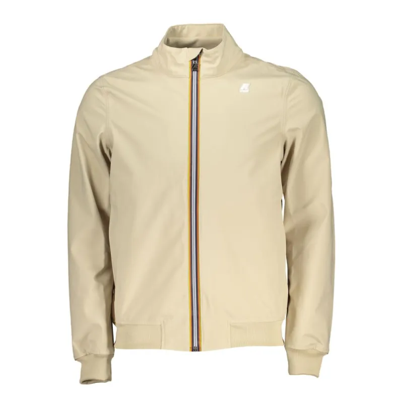 Beige Contrast Detail Sports Jacket sold by Louxly