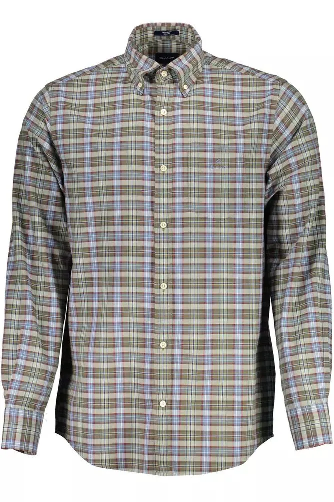 Classic Green Button-Down Shirt sold by Louxly