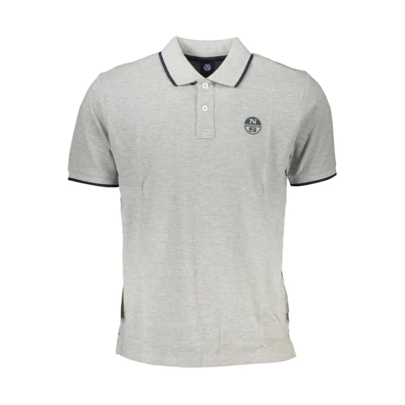 Gray Cotton Polo Shirt sold by Louxly
