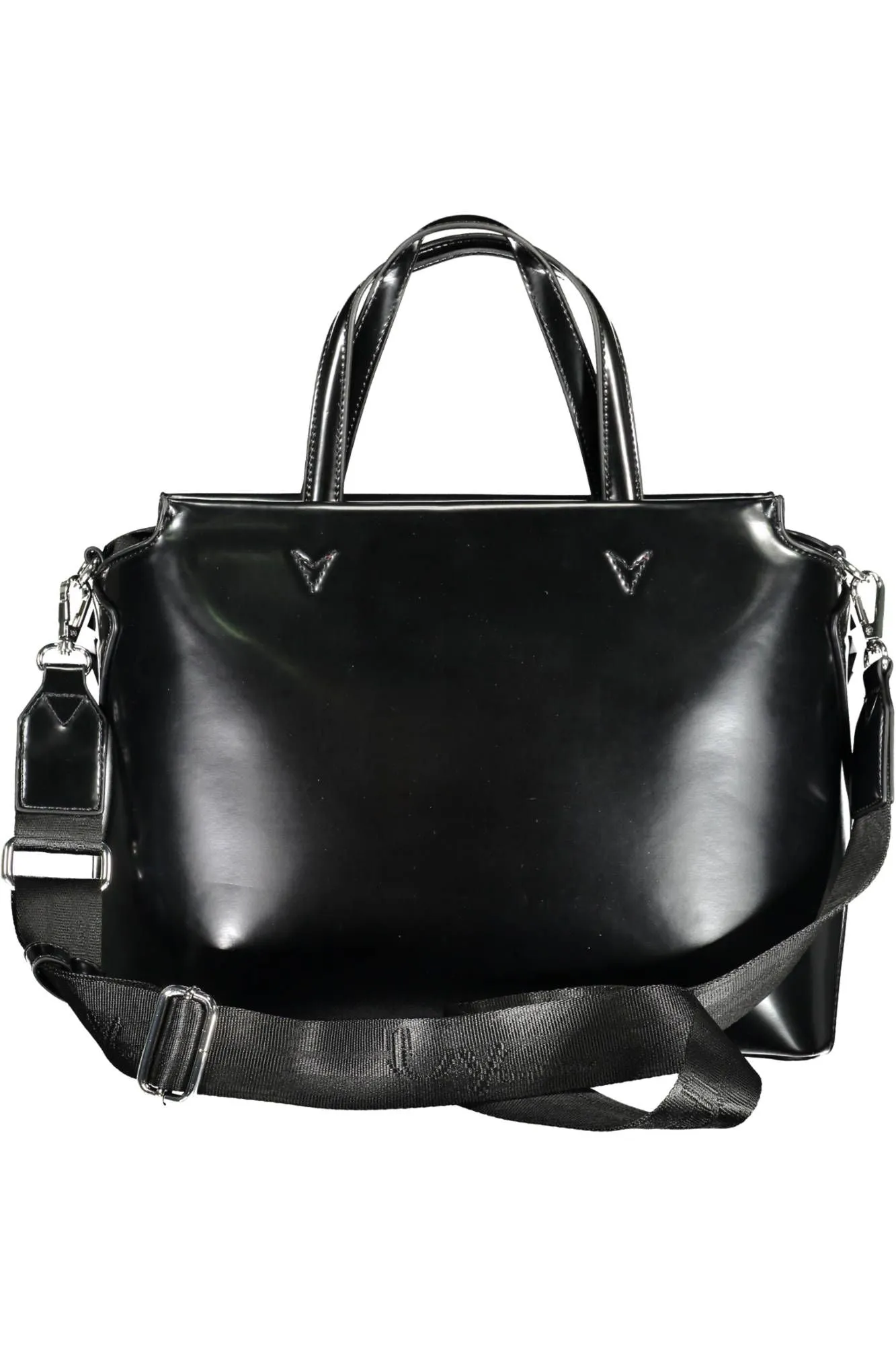 Elegant Black Two-Handle Bag with Contrasting Details sold by Louxly product image thumbnail 2