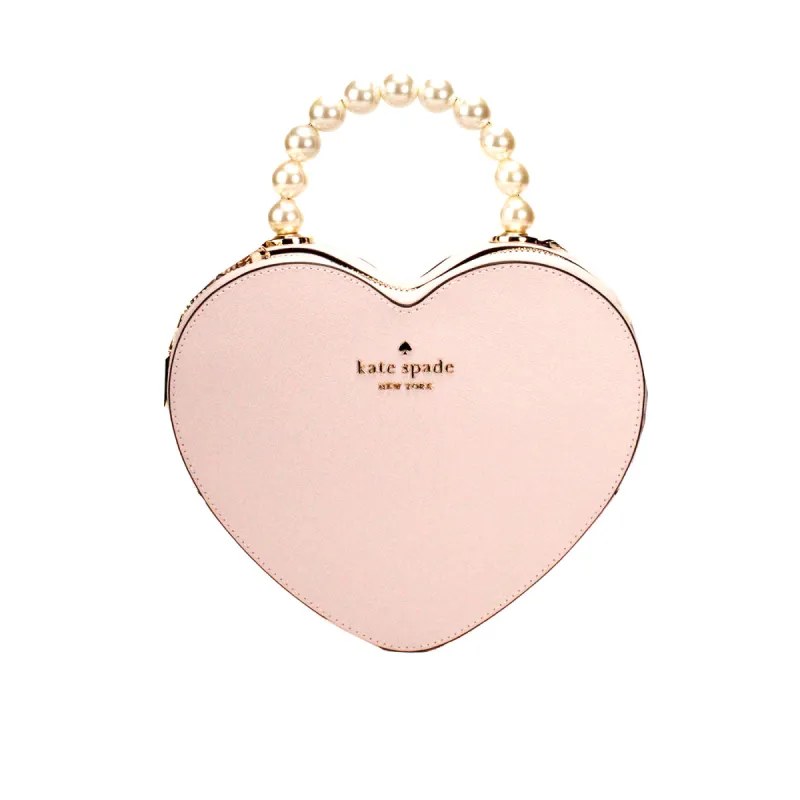 Love Shack Heart Lilac Leather Pearl Top Handle Crossbody Bag sold by Louxly