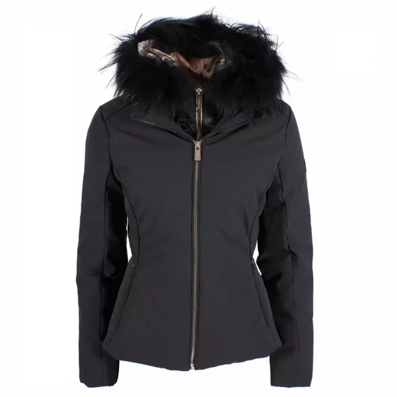 Elegant High-Collar Hooded Women's Jacket sold by Louxly
