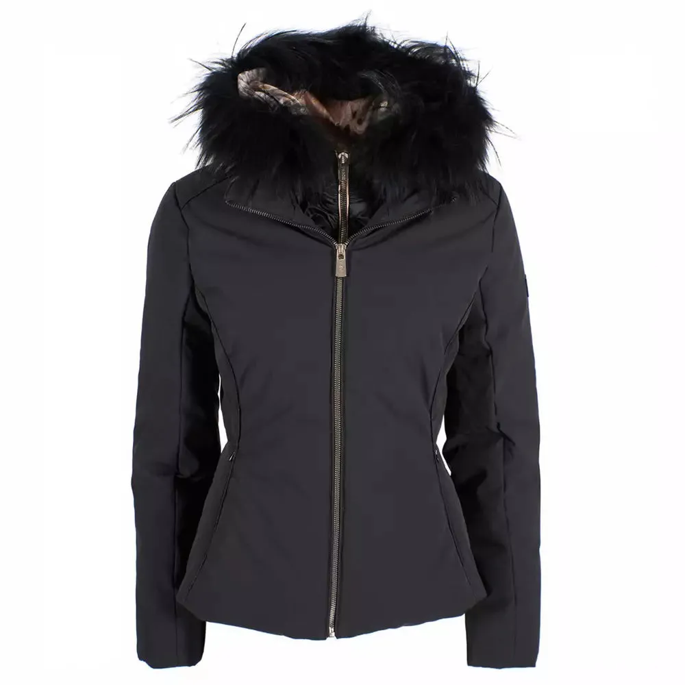 Elegant High-Collar Hooded Women's Jacket sold by Louxly