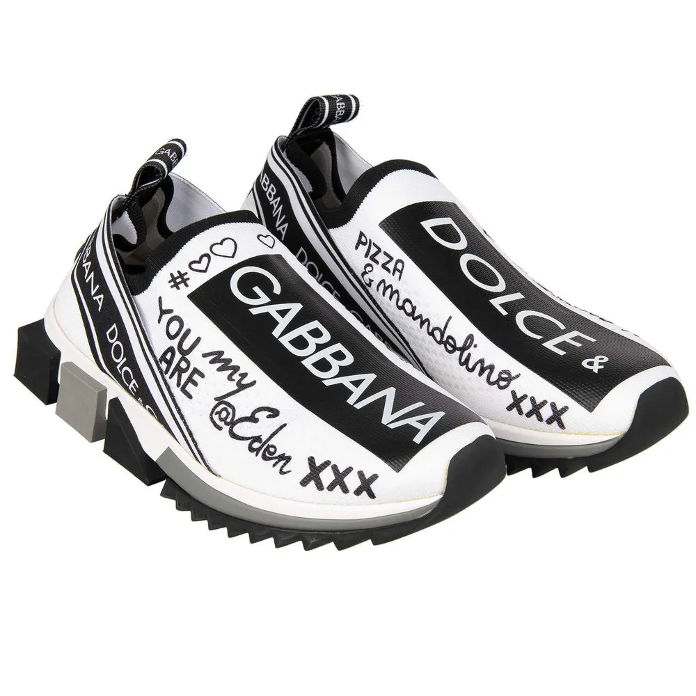 Elegant Monochrome Printed Stretch Sneakers sold by Louxly product image thumbnail 4