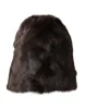 Brown Weasel Fur Womens Cashmere Hat Beanie sold by Louxly