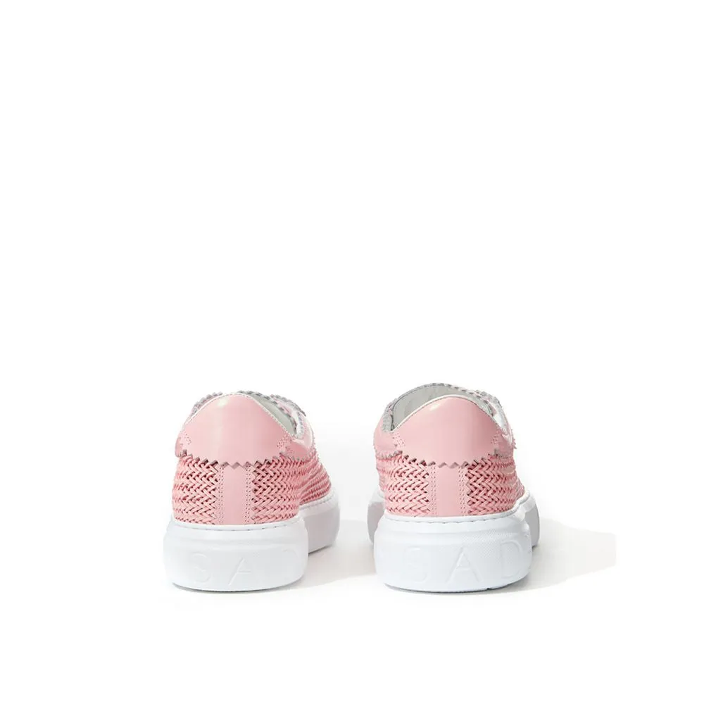 Elegant Pink Leather Sneakers for Women sold by Louxly product image thumbnail 3