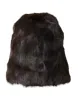 Brown Weasel Fur Womens Cashmere Hat Beanie sold by Louxly