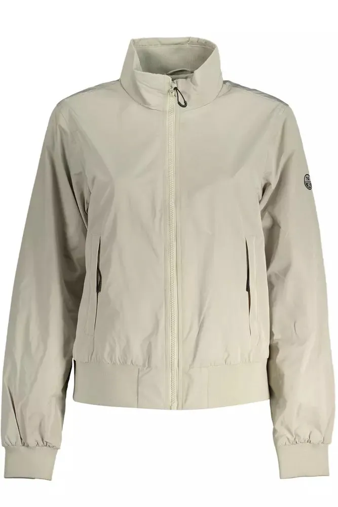 Gray Polyester Women Jacket sold by Louxly