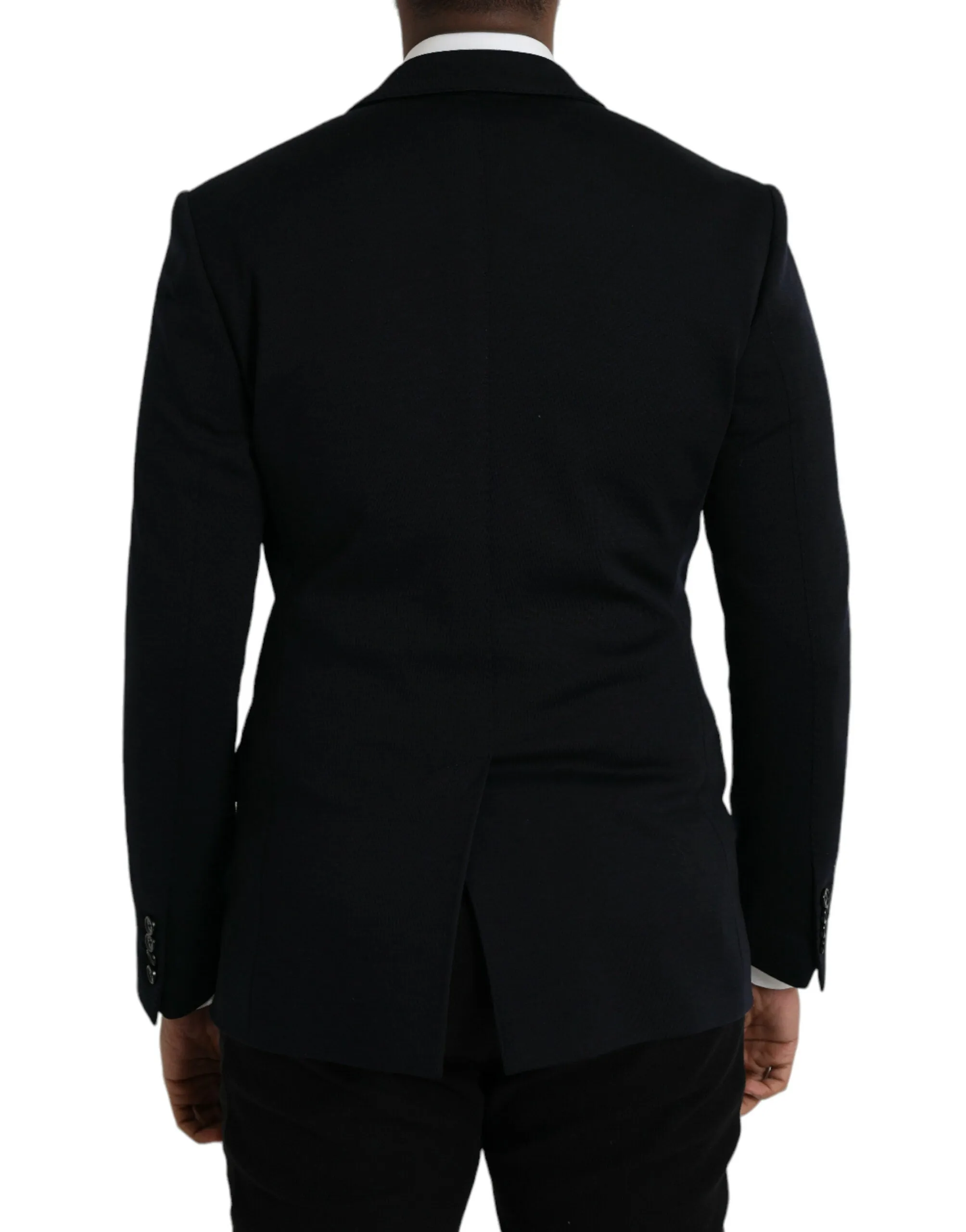 Black Wool Notch Single Breasted Coat Blazer sold by Louxly product image thumbnail 3