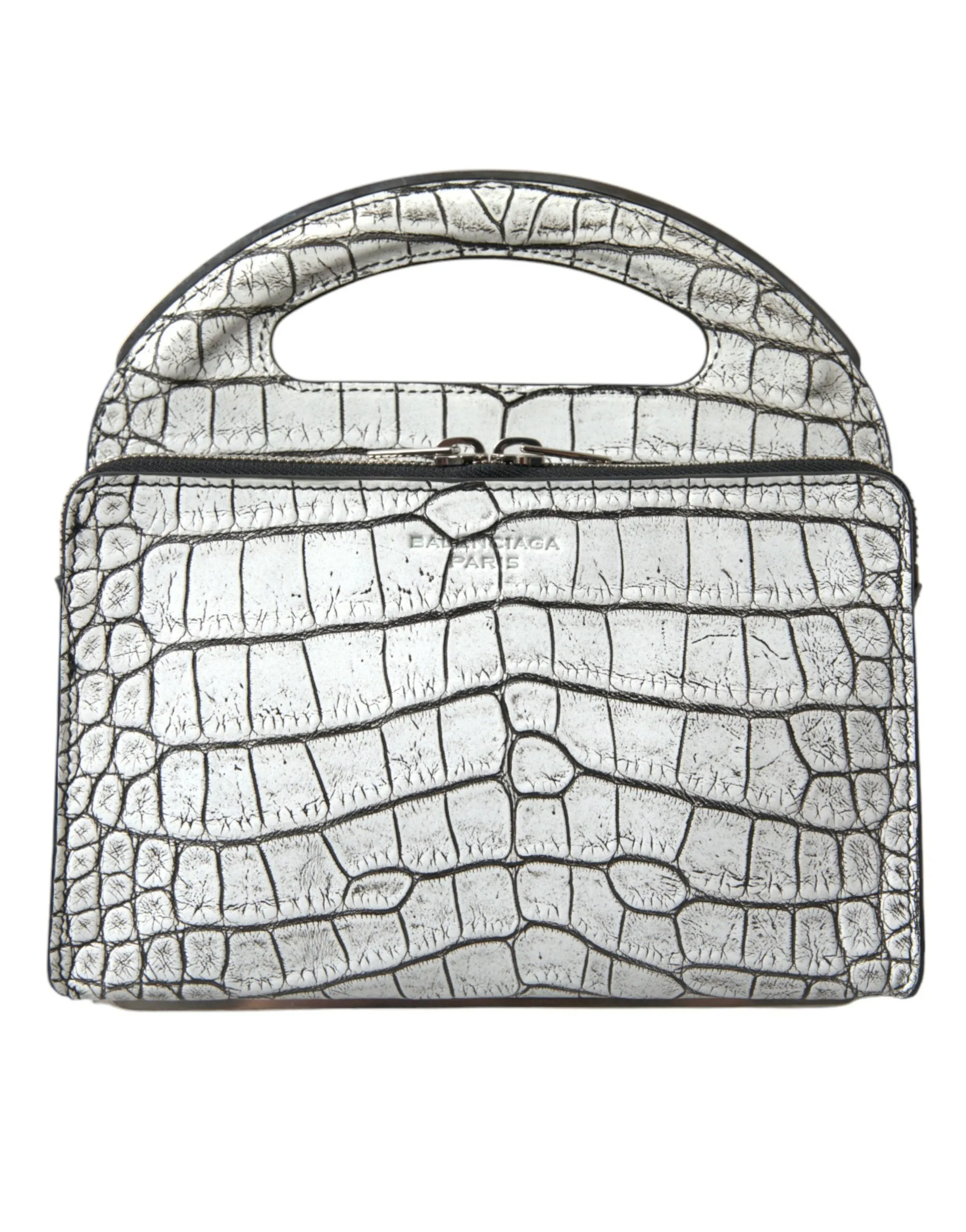 Metallic Silver Alligator Leather Mini Bag sold by Louxly product image thumbnail 2