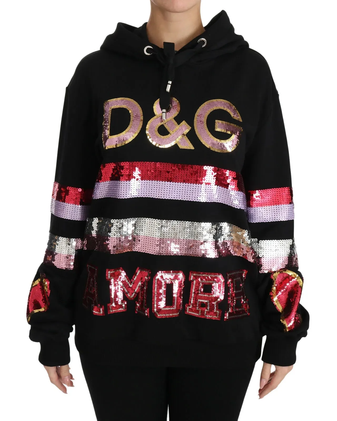 DG Sequined Hooded Pullover Sweater sold by Louxly