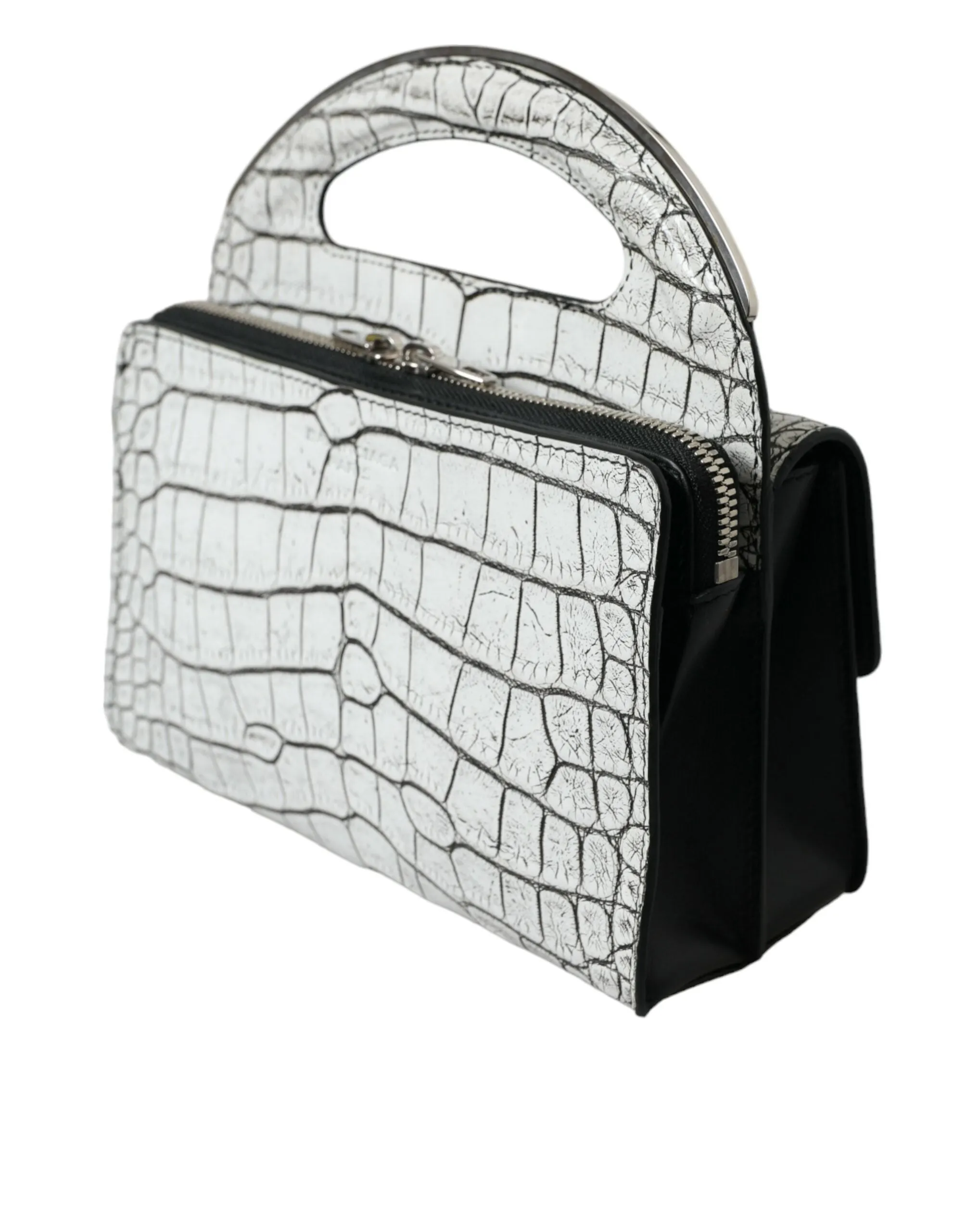Metallic Silver Alligator Leather Mini Bag sold by Louxly product image thumbnail 3
