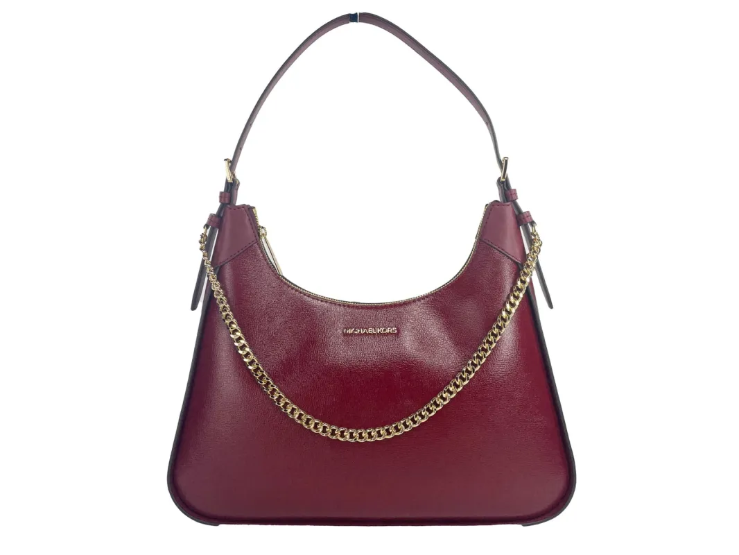 Wilma Large Dark Cherry Chain Shoulder Bag made by Michael Kors