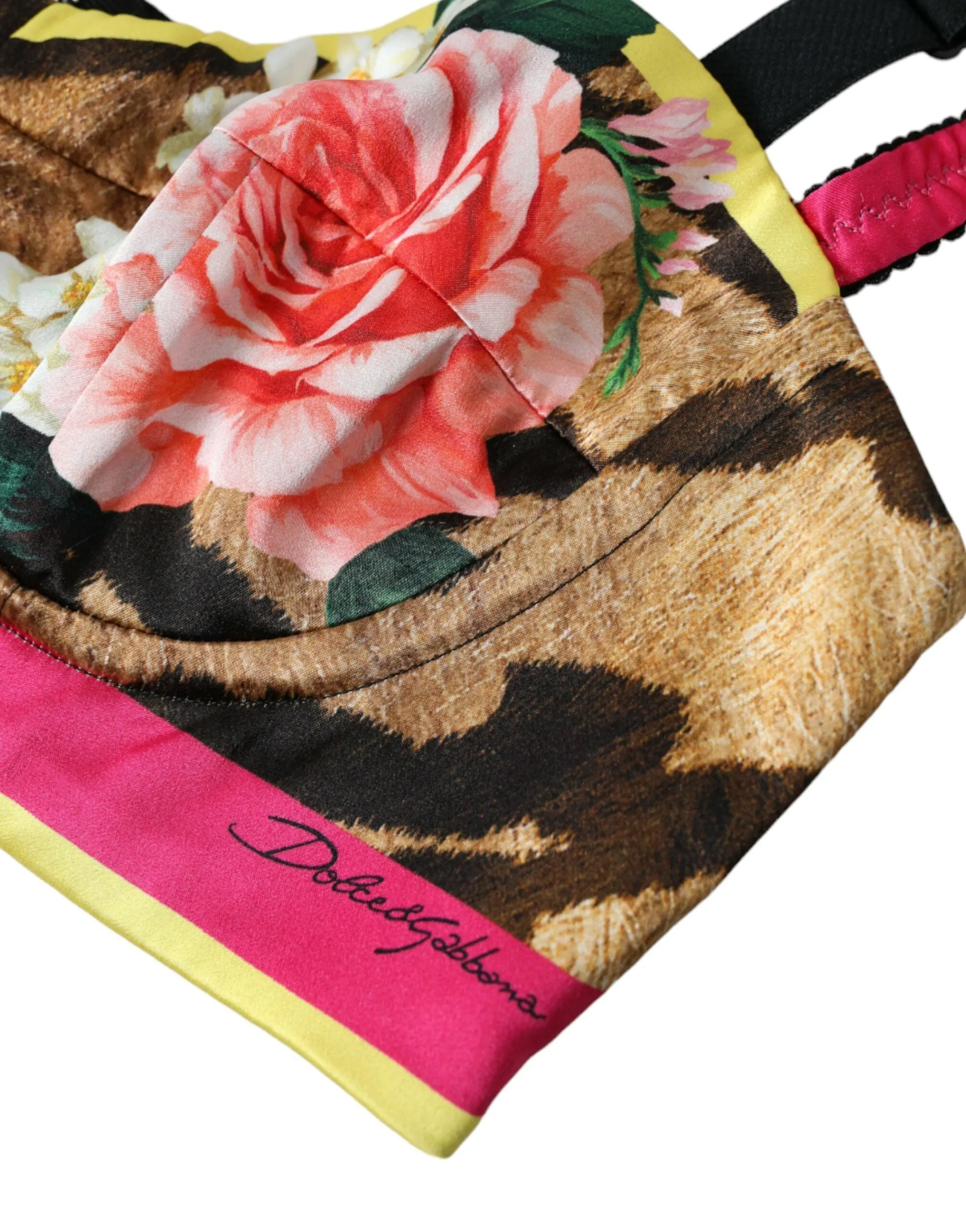 Floral Silk Blend Bustier Crop Top sold by Louxly product image thumbnail 2