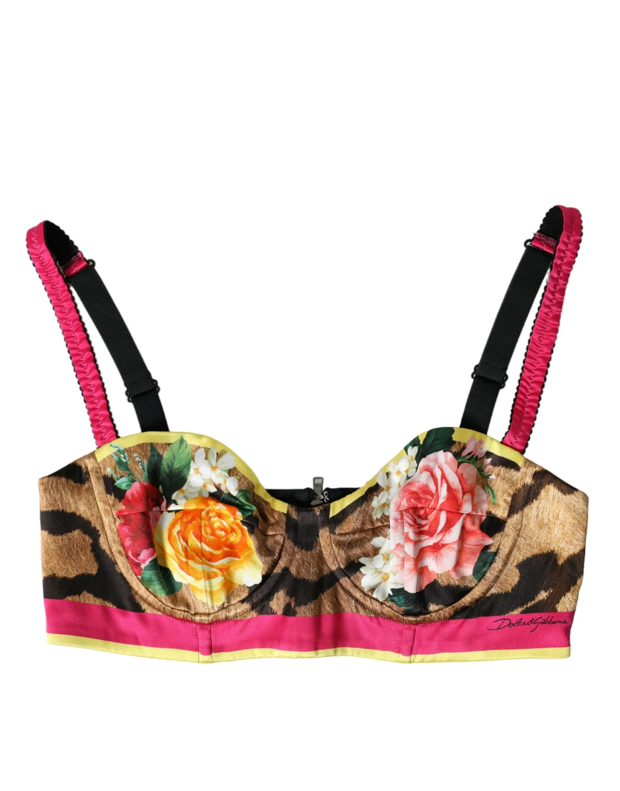 Floral Silk Blend Bustier Crop Top sold by Louxly
