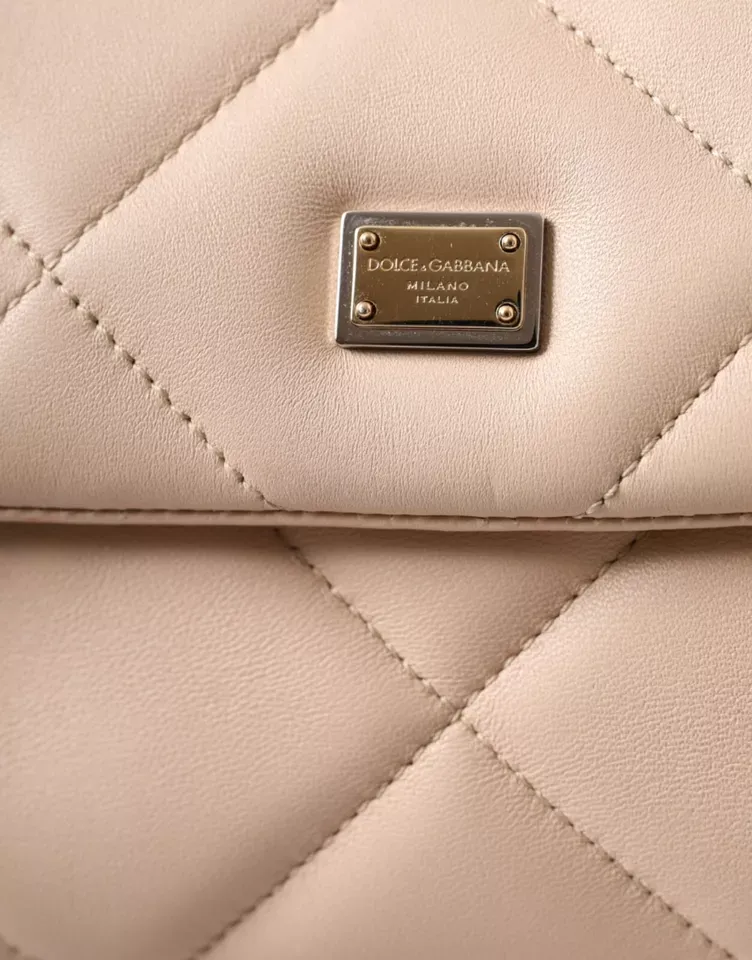 Beige Leather SICILY Hand Shoulder Satchel Bag sold by Louxly product image thumbnail 5