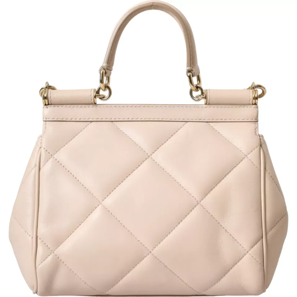 Beige Leather SICILY Hand Shoulder Satchel Bag sold by Louxly product image thumbnail 2