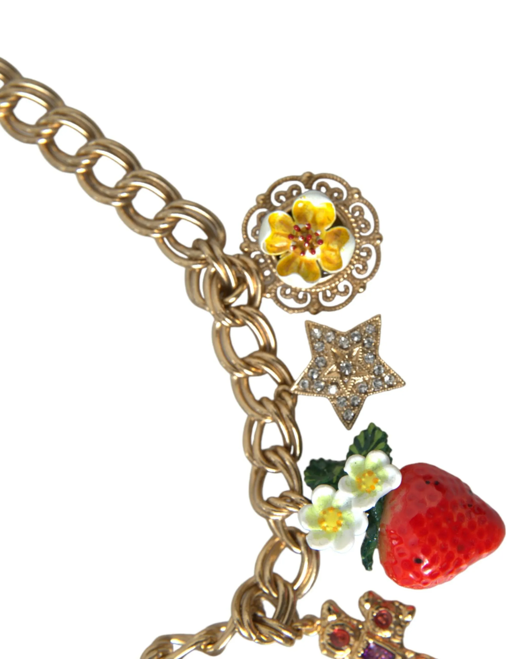 Gold Chain Rose Cross Strawberry Star Pendant Necklace sold by Louxly product image thumbnail 4