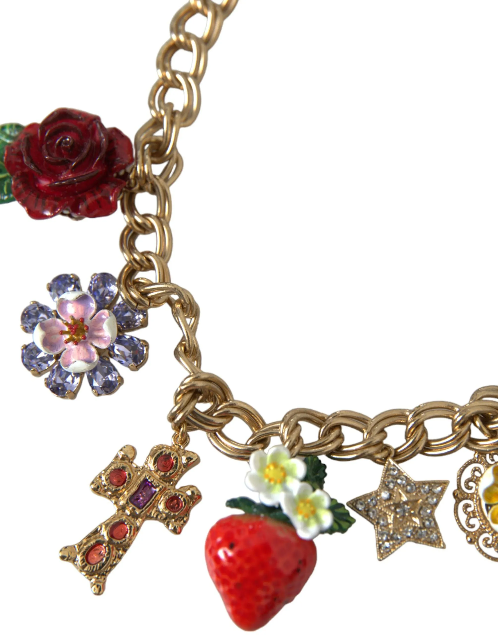 Gold Chain Rose Cross Strawberry Star Pendant Necklace sold by Louxly product image thumbnail 2