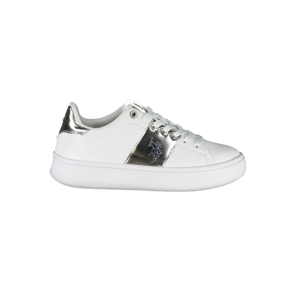 White Polyethylene Women Sneaker sold by Louxly