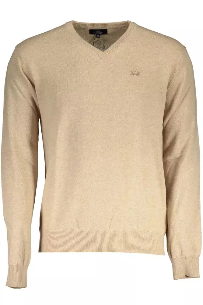 Beige Wool Men Sweater sold by Louxly