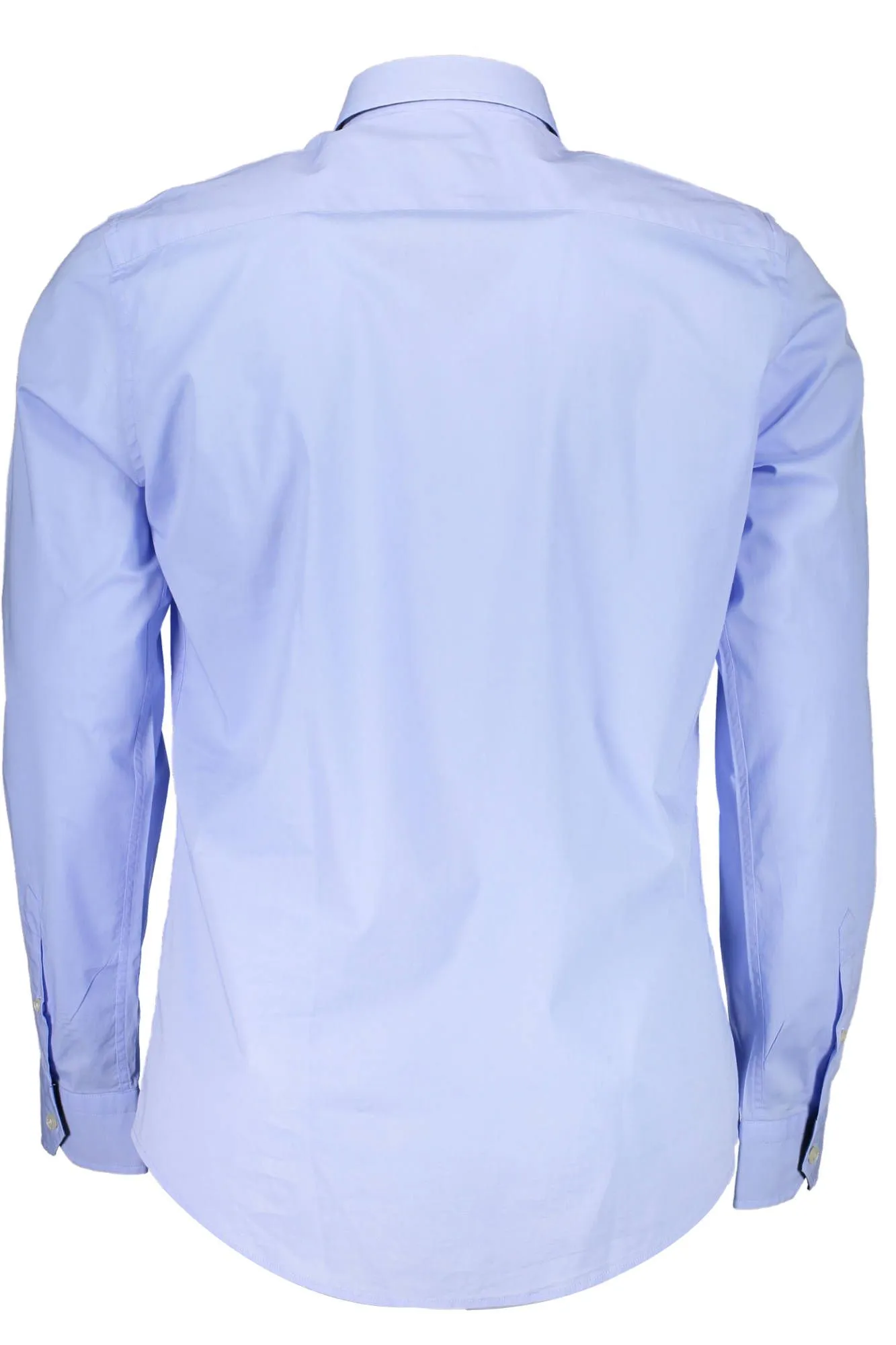 Elegant Light Blue Cotton Blend Shirt sold by Louxly product image thumbnail 2
