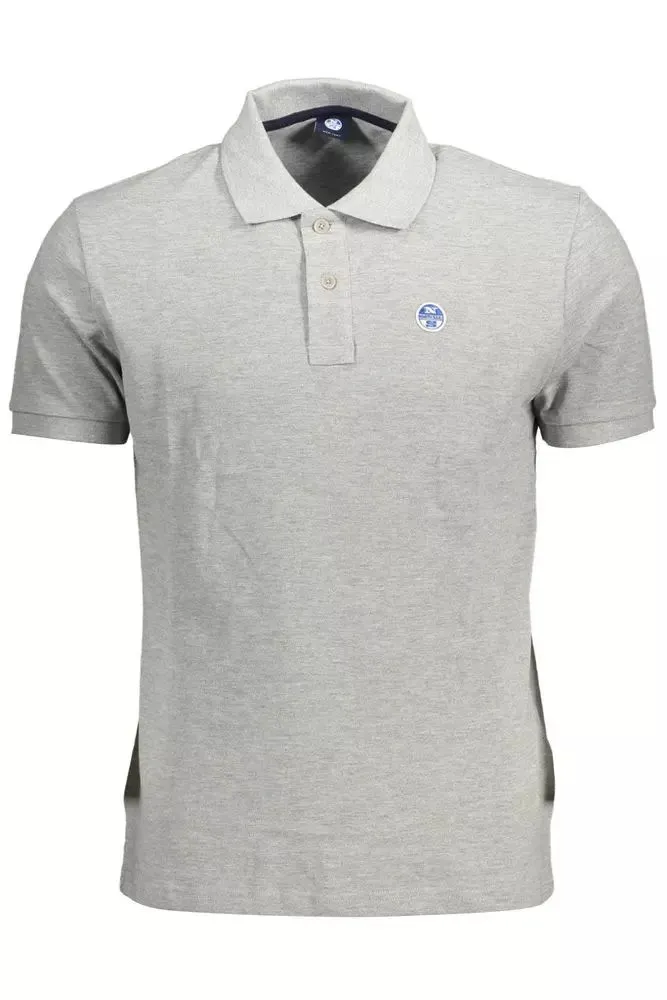 Gray Cotton Men Polo Shirt sold by Louxly