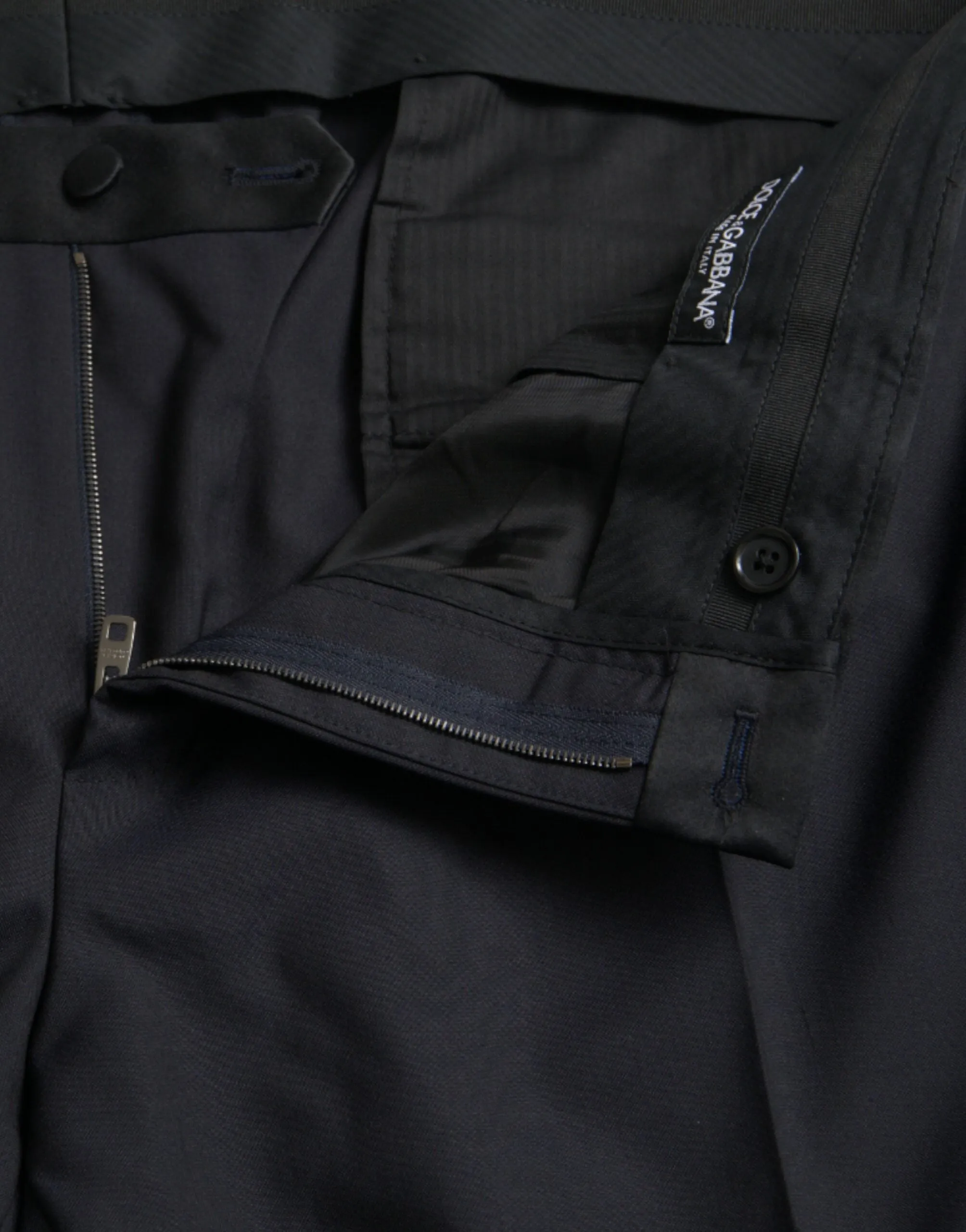 Blue Wool Men Skinny Dress Pants sold by Louxly product image thumbnail 5