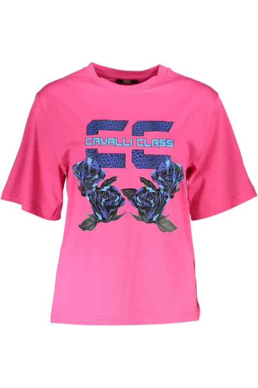Elegant Pink Printed Tee with Chic Appeal sold by Louxly