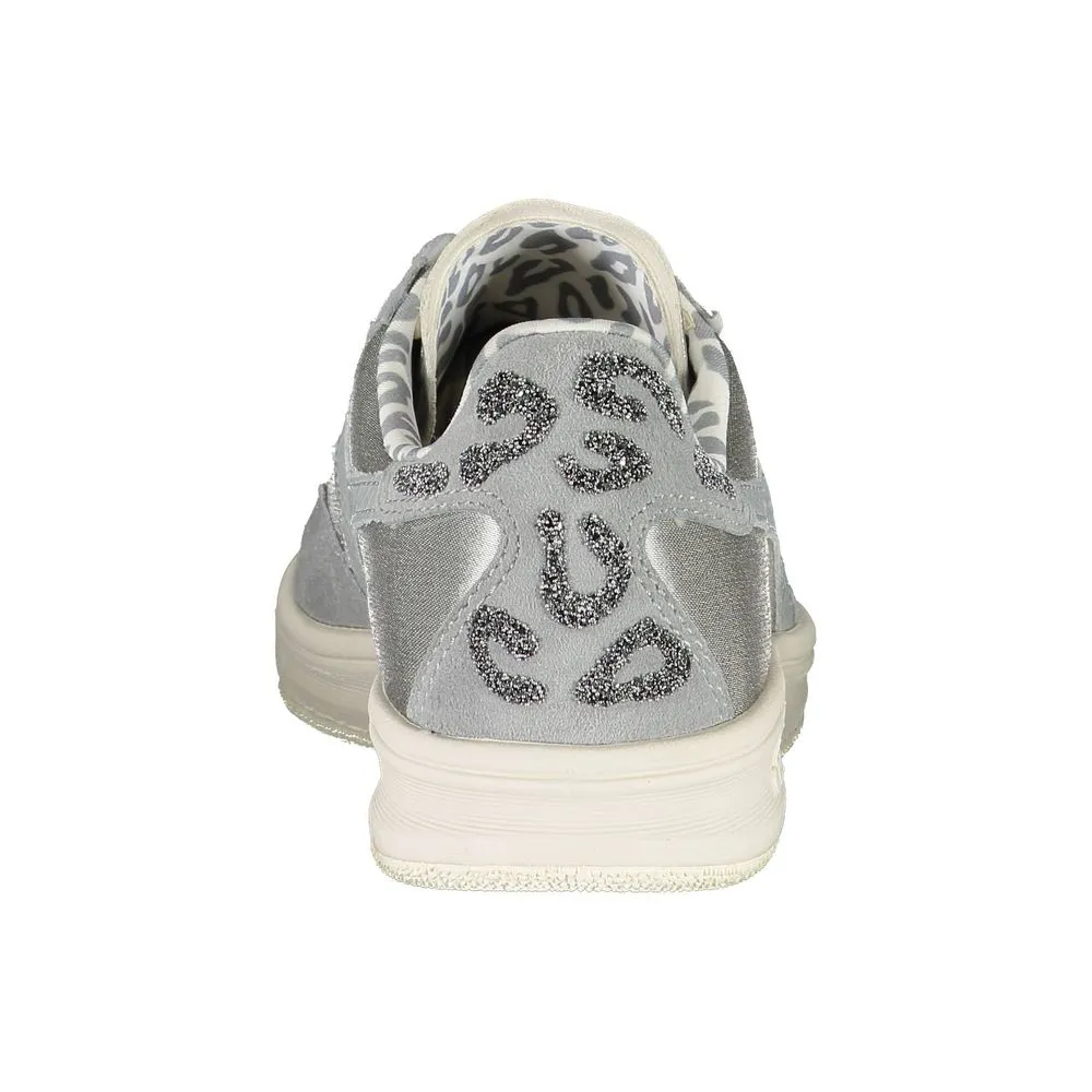 Sparkling Gray Lace-Up Sneakers with Swarovski Crystals sold by Louxly product image thumbnail 2