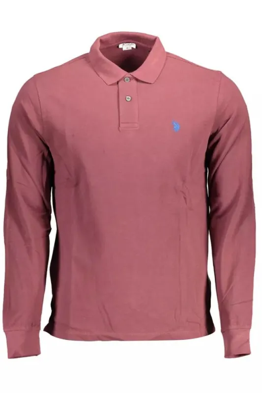 Elegant Long-Sleeved Purple Polo Shirt sold by Louxly