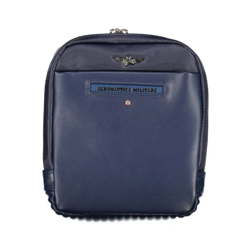 Sleek Sky Blue Shoulder Bag for Men made by Aeronautica Militare