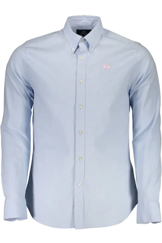 Elegant Light Blue Slim Fit Shirt sold by Louxly