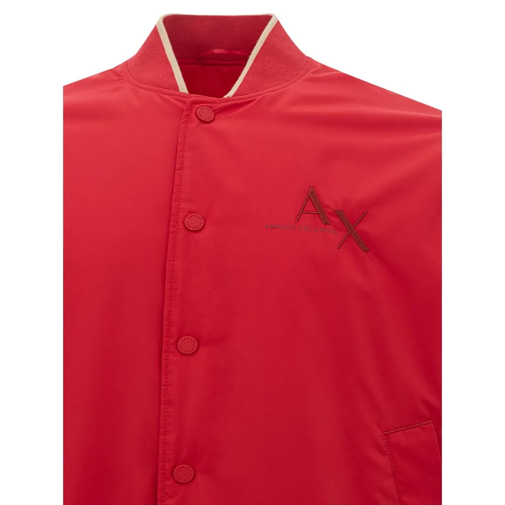 Vibrant Red Polyester Jacket for Men sold by Louxly product image thumbnail 3