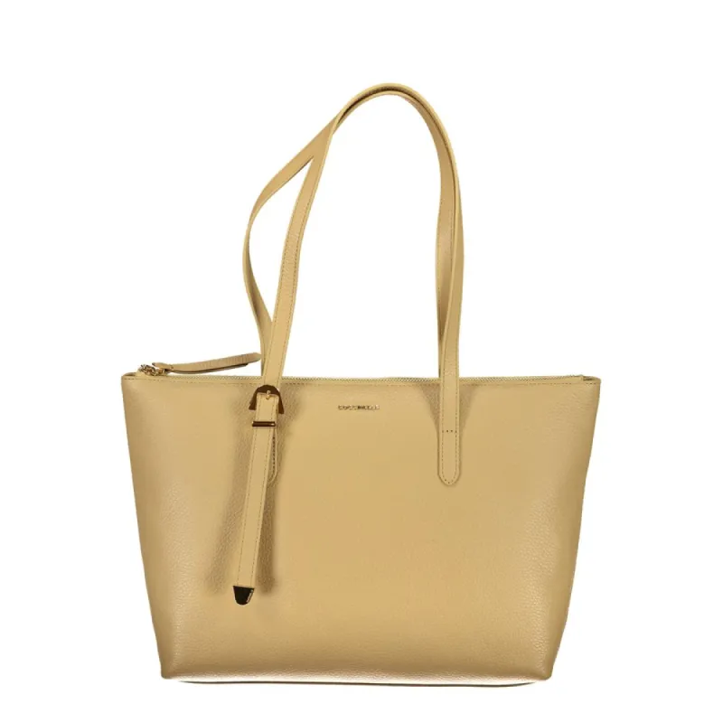 Beige Leather Handbag sold by Louxly