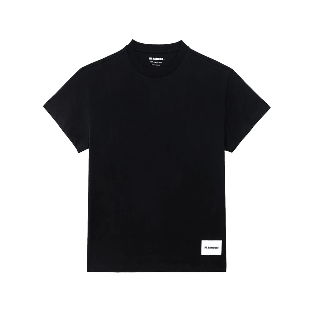 Black Cotton Organic T-Shirt sold by Louxly