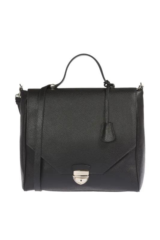 Black Leather Women Handbag sold by Louxly