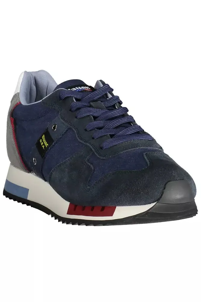 Blue Leather Men Sneaker sold by Louxly product image thumbnail 2