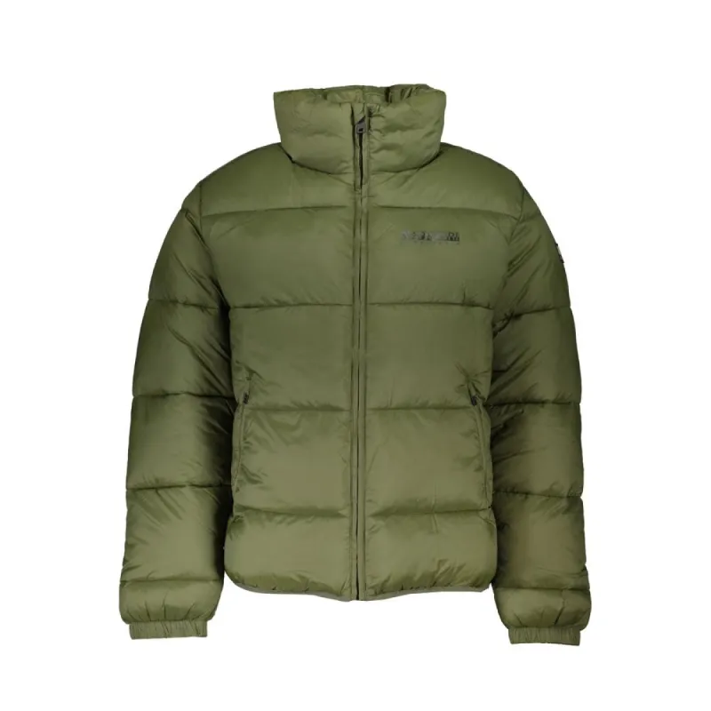 Green Polyamide Men Jacket made by Napapijri
