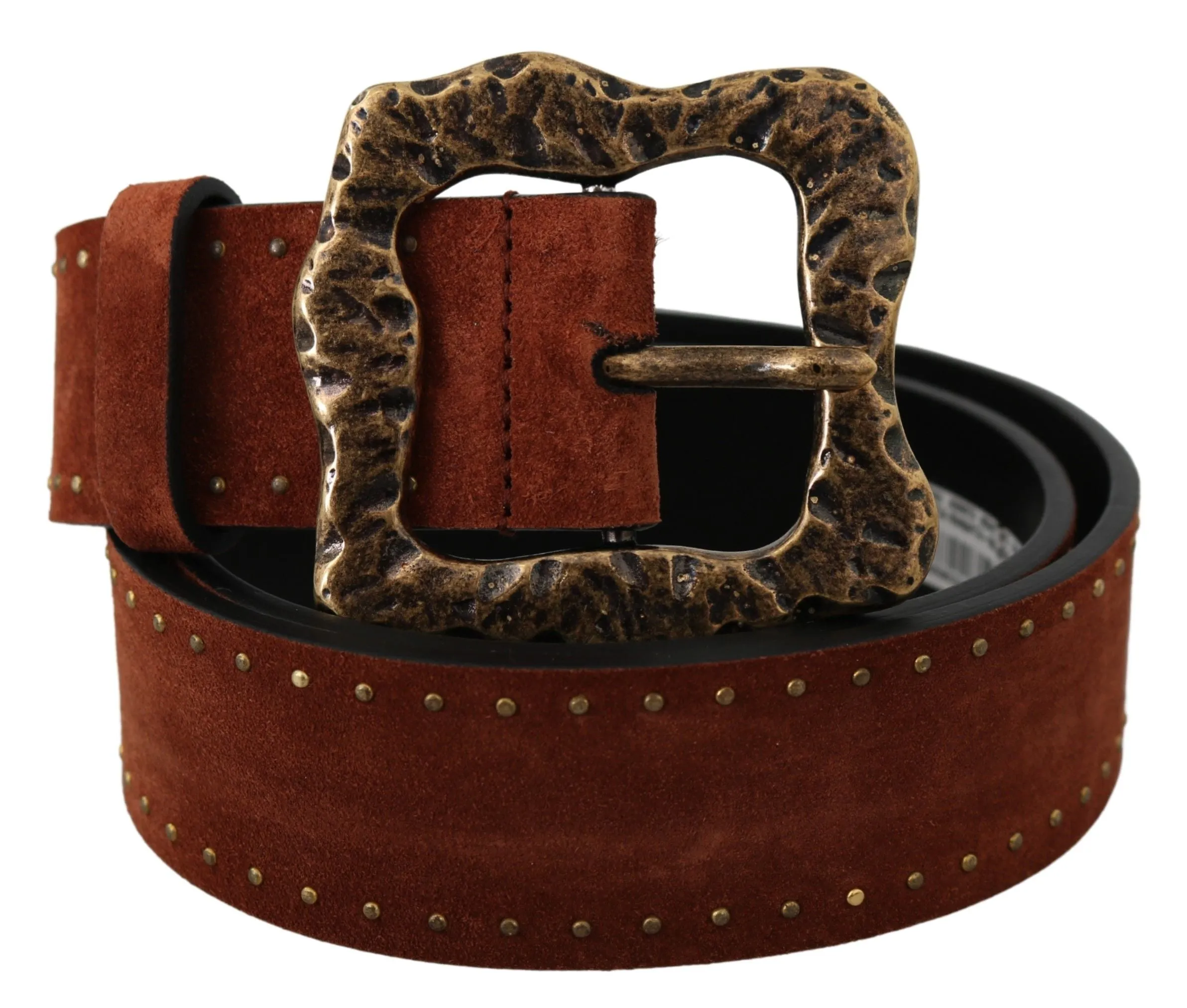 Elegant Suede Leather Belt with Gold Studs sold by Louxly